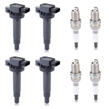 Imagem de KUIPERAUTO Conjunto De 4 Bobinas Ignição E Velas Compatíveis Com Toyota Echo Prius C Yaris Uf316 Gn10312 2001-2019
