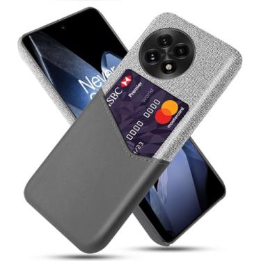 Imagem de Capa para Oneplus 13,Tela e tampa de couro PU,Antideslizante,360°cobertura completa à prova de choque com 1 slot de cartão atrás,Prevenção de queda-Gray