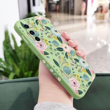 Imagem de Capa de celular com estampa de flores para Huawei P40 P50 P30 P20 Pro Lite Nova 10 10SE 9 9SE Mate 50 50E 40 30 20 Pro Lite, verde claro 1, para P30 Pro