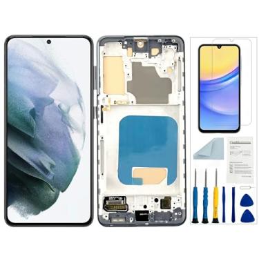 Imagem de Qinqiyue Tela de substituição Incell para Samsung Galaxy S21 4G/5G para Samsung S21 preta com moldura SM-G991B G991U G991N Display Touch Screen Assembly Repair Parts Sem impressão digital