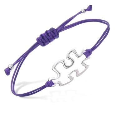 Imagem de PATIKIL Pulseira de corda de quebra-cabeça, pulseira de corda trançada feita à mão ajustável com pingente para amizade, joias artesanais faça-você-mesmo, 11.8 inch, Corda de cordão, Sem pedra