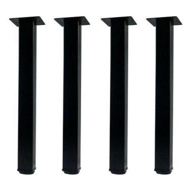 Imagem de Kit Com 4 Pés De Ferro Cannes Quadrado Mesa 50cm Aço 5x5 - UP Box, Pre