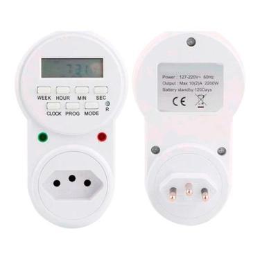 Imagem de Timer Digital para Tomada 127-220VCA 10 Amperes 60Hz EMPALUX