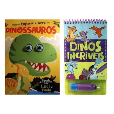 Imagem de Kit de livros infantis: aqua book colorindo com agua + olhinhos esbuga