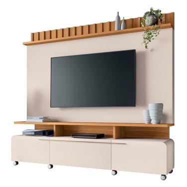Imagem de Estante Home Theater Artís para TV até 70” - HB Móveis Off White/Cinamomo