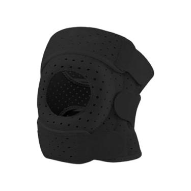 Imagem de UGPLM Joelheira estabilizadora de patela antiderrapante e à prova de choque para levantamento de peso, academia, atletismo, escalada, Preto