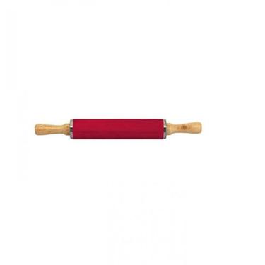 Imagem de Rolo de Massa 43cm Silicone e madeira  Vermelho - GS