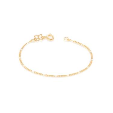 Imagem de Pulseira Unisex Banhada a Ouro 18k Infantil 550035 - Rommanel
