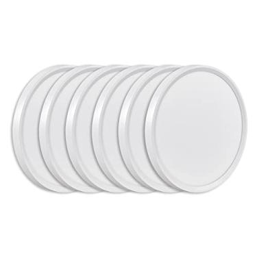 Imagem de 6PK Luz de teto LED de 9 polegadas, 18W, 1860LM, 3000K/4000K/6000K CCT selecionável, luminárias de teto redondas de perfil baixo para corredor, cozinha, quarto, lavanderia