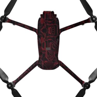 Imagem de AIR3S Película de vinil antiarranhões para câmera para DJI Air 3S Body Acessórios Protetor Casaco (Vermelho Circuito)