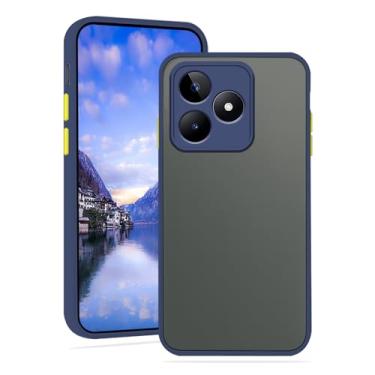 Imagem de Anlalish Compatível com Xiaomi Poco F6 Capa translúcida fosca, capa para celular Xiaomi Poco F6 à prova de choque TPU capa protetora (azul escuro)