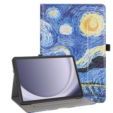 Imagem de Vakarey Capa para Samsung Galaxy Tab A9 Plus, suporte multiangular, para tablet Samsung Tab A9 Plus, 11 polegadas, SM-X210/SM-X216/SM-X218, céu estrelado