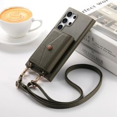 Imagem de Capa tipo carteira para Samsung Galaxy S23 Plus com porta-cartões (para Samsung Galaxy S23 Plus/Verde)