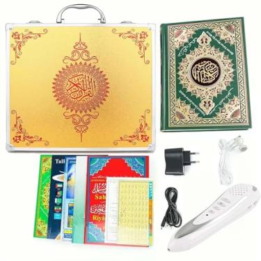 Imagem de Leitor de caneta digital Alcorão tradutor leitor falante recarregável Alcorão livro caneta de leitura com 25 recitadores multilíngues presente muçulmanos presente Ramadã dourado