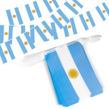 Imagem de Bandeira de cordas, flâmulas, bandeiras, Anley, Argentina, 9 de julho