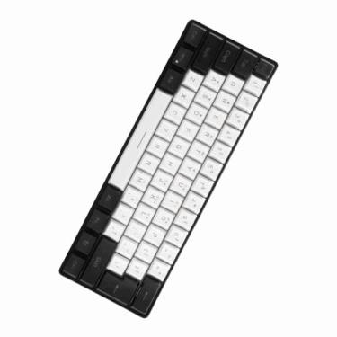 Imagem de Generic Teclado para Jogos, 61 Teclas de Brilho Ajustável Plugue de Teclado Com Fio e Reprodução para a Família (Preto branco)