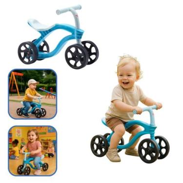 Imagem de Bicicleta Infantil Equilíbrio 4 Rodas Sem Pedal - Unitoys, Azul