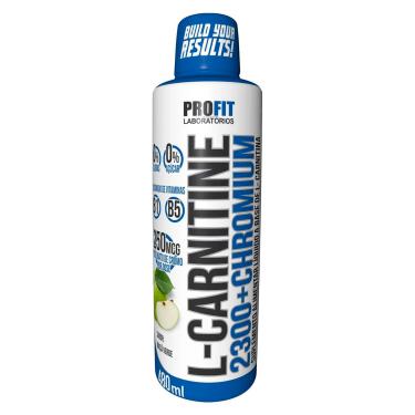 Imagem de L-Carnitina 2300 com Picolinato de Cromo 480ml Maçã Verde Profit