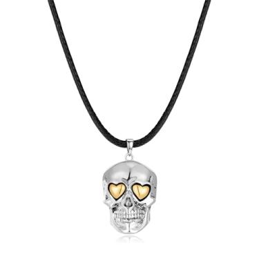 Imagem de WOWORAMA Colar gótico preto para mulheres, Halloween, crânio, cobra, lua negra, punk, bruxa, coração, gótico, joia de Halloween, adjustable, Liga de aço, Sem Pedra Preciosa