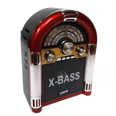 Imagem de Mini Jukebox Retro Bluetooth AM/FM, USB, SD, MP3, LED