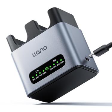 Imagem de llano Carregador de bateria 20W NP-FW50: Slot duplo rápido para Sony A6000 A6400 zv-e10 A7ii A6100 A6500 A6300 A7 A7II A7R A7RII A7S A5000 A5100, USB-C, LED, alumínio CNC durável