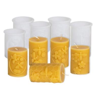 Imagem de Tone Fun 5 moldes de silicone em forma de abelha/favo de mel para fazer velas, resina, velas de aromaterapia, sabonete de cera artesanal, decoração de casa, artesanato (8,8 x 6,2 x 5,9 cm)