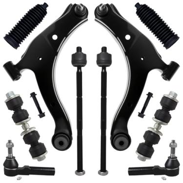 Imagem de AUQDD Kit de Extremidade Dianteira de 8 Peças Adequado para Chr-Ysler Pt Cruiser 2001-2010, Do-Dge Neon 00-05, 2 Braços de Controle Inferiores com Junta Esférica, 2 Barras Estabili (,)