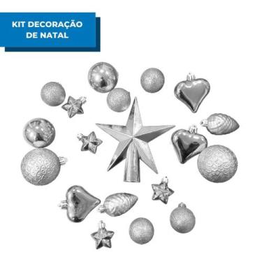 Imagem de Jogo de Decoração para Árvore de Natal com 19 peças Sortidas - Sunway,