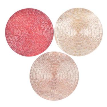 Imagem de Jogo Americano Redondo Sousplat Palha Cores Mesa Sala Jantar - NoBrand