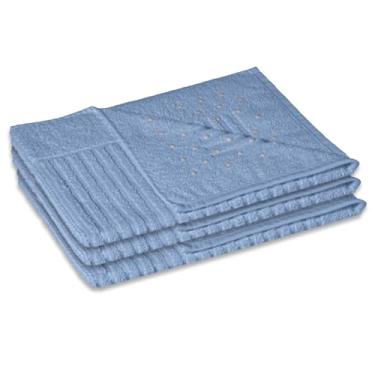 Imagem de 3 Toalha Piso Banheiro Antiderrapante 520g/m2 50x70 Maj Vr (BLUE ICE Azul Claro - TAPETE PREMIUM)