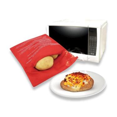 Imagem de Saco Bolsa Assar Batata Microondas Forno Poliéster 24x19 Cm - CLINK