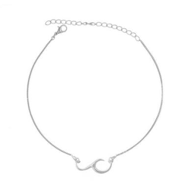 Imagem de Tornozeleira Onda Folheada Prata 925 Legítima - Papillon Semi Jóias