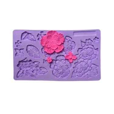 Imagem de Molde de silicone rosas acabamento para decorar f815 - CM