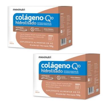 Imagem de Kit 2 Colágeno Verisol Natural Sachês 30x5g com Q10 Maxinutri