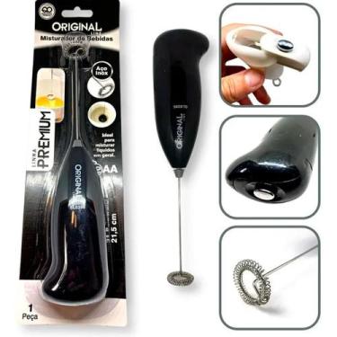 Imagem de Mini Misturador De Bebidas Drink Mini Mixer Pilha Inox - Relet