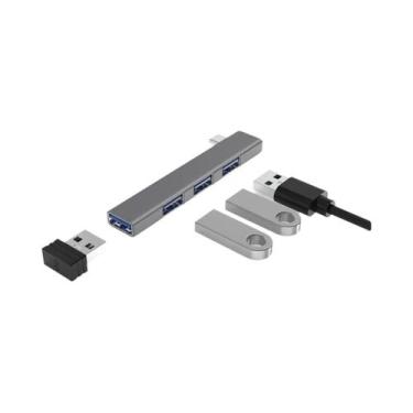 Imagem de Hub USB C 3.0 3.1 Adaptador Multi Splitter De 4 Portas OTG Para Xiaomi