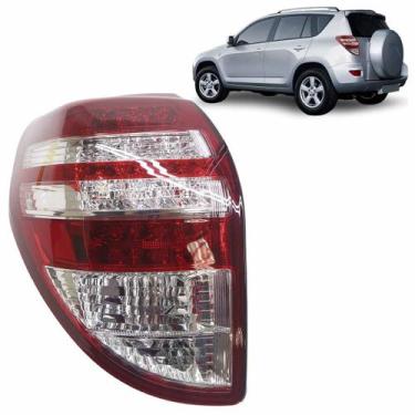 Imagem de Lanterna Traseira Rav4 2008 2009 2010 2011 2012 Lente Lisa Acrílico Ca