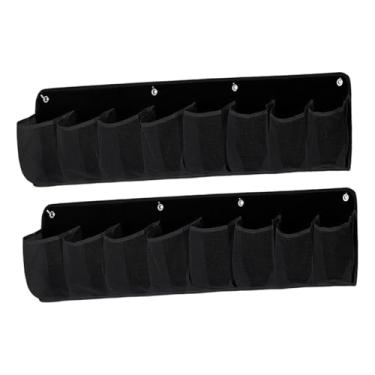 Imagem de IEUDNS 2 peças de sacos de armazenamento de sapatos para trailer, suporte de sapatos em tecido não tecido, organizador de para livros, brinquedos, Preto