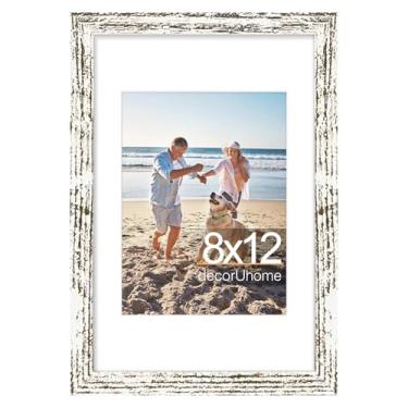Imagem de decorUhome Moldura de 20 x 30 cm, exiba imagens de 15 x 20 cm com tapete ou 20 x 30 cm sem tapete, moldura de certificado de exibição de parede e mesa, branco envelhecido, 1 pacote