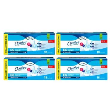 Imagem de Kit 4 Fralda Geriátrica Tena Confort Tamanho EG 18 Unidades
