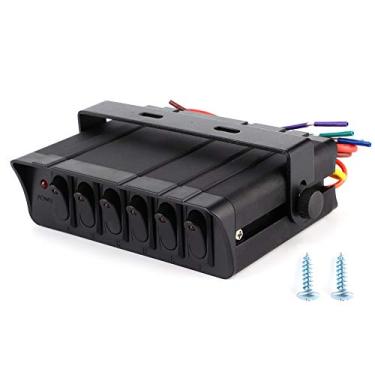 Imagem de MUNEFE 6 CAIXA DE ROGADOR DE GANGA, painel de interruptor auxiliar, painel de interruptor marítimo para carros, caravanas, barcos e iates, etc.