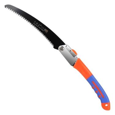 Imagem de Takelablaze Serra manual dobrável para acampamento, serra de poda com lâmina robusta de 26 cm, dente de lâmina dobrável feito com aço SK5 para aparar árvores, jardinagem, caminhadas