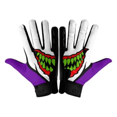 Imagem de SLEEFS Luvas de futebol adulto para homens e mulheres - Luvas de futebol com receptor amplo com aderência aderente para controle de captura - leve, ajuste respirável - Luva durável, média