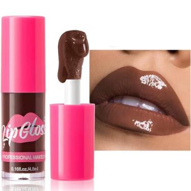 Imagem de Mefyhtune Lip Plumping Gloss Lip Gloss Hidratante Colorido Brilho Labial Longa Duração Impermeável Hidratante Óleo Labial Plumping para Mulheres (nº 12)