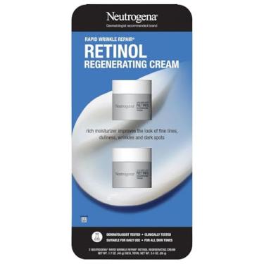 Imagem de Neutrogena Hidratante facial de retinol para reparo rápido de rugas, sem fragrância, creme facial diário antienvelhecimento com retinol e ácido hialurônico para combater linhas finas, rugas e manchas