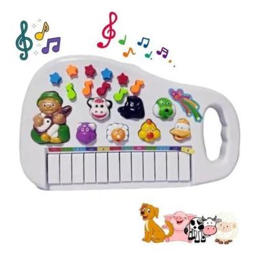 Imagem de 2X Piano Infantil Teclado Musical Para Criança Som Animais B