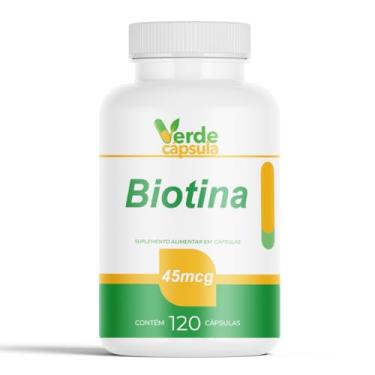 Imagem de Biotina Pura 150% 120 Cápsulas - Vitamina B7 45 mcg - Suplemento Alimentar em Cápsulas - Verde Cápsula