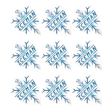 Imagem de RED DRAGON Hardcore Gerwyn Price Floco de neve Freestyle Dart Flights - 3 conjuntos por pacote (9 voos de dardo no total)