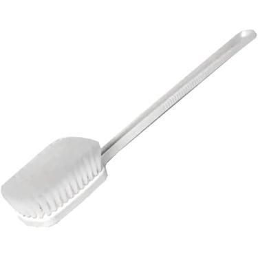 Imagem de Escova de Banho Para as Costas Banho Relaxante Cerdas Macias Cabo Longo 40cm Cor Branco Alcance as Costas e Proporcione Banho Relaxante