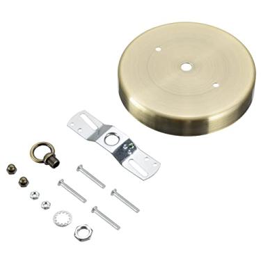 Imagem de Aspen Creative 21505-41, Kit de dossel de lustre e luminária contemporânea com laço de colarinho, latão antigo, 14 cm de diâmetro, orifício central de 7/40.6 cm